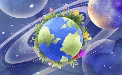 宇宙地球环保概念