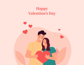 恩爱的年轻情侣