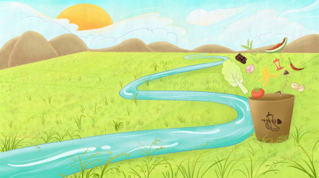 春日田野环保插画