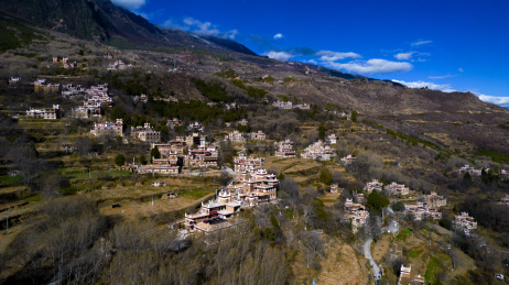 中国四川甘孜州丹巴藏寨风光