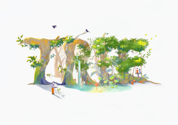 英文TREE变形字体