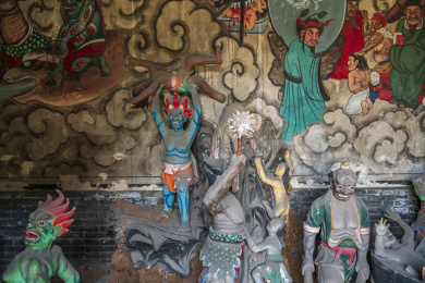 山西平遥古城城隍庙风景