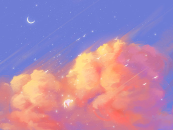 云的治愈系插画