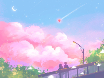 云的治愈系插画