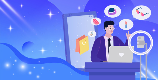 网络带货网络购物直播的网络红人无文字