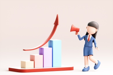 3D渲染的可爱卡通女孩