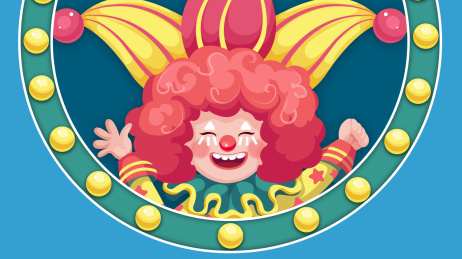 小丑欢乐喜剧矢量海报