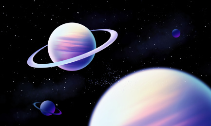 宇宙太空宇航员科技插画海报