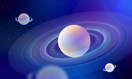 宇宙太空宇航员科技插画海报