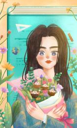 教师节 收到鲜花的老师