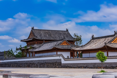 中国河南省濮阳市清丰县黄河文化园古园林建筑