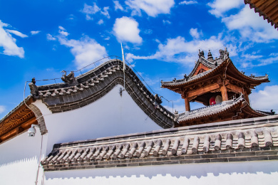 中国河南省濮阳市清丰县黄河文化园古园林建筑