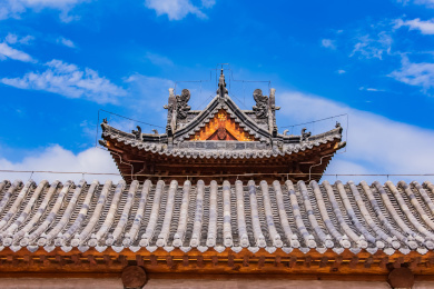 中国河南省濮阳市清丰县黄河文化园古园林建筑