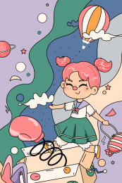 愚人节儿童活动矢量插画