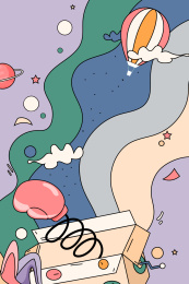 愚人节活动矢量插画