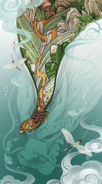 端午主题海报插画竖版