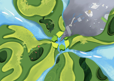 绿色盎然的大地