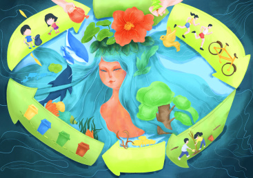 环保后变漂亮的海洋人