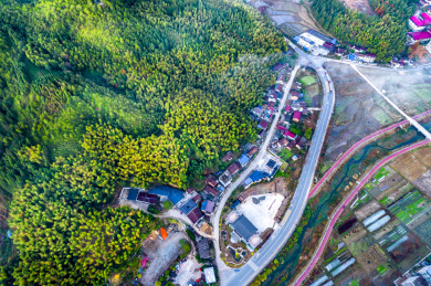 福建省南平市邵武市和平古镇乡村城镇风光