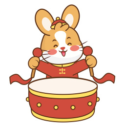 兔年新年春节矢量插画