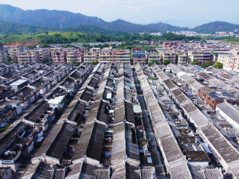 广东省潮汕民居航拍 