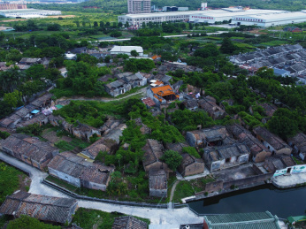 广东省潮汕民居航拍 