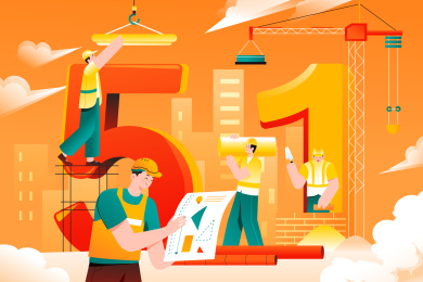 劳动节矢量插画