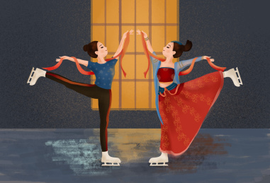 冰舞演出插画