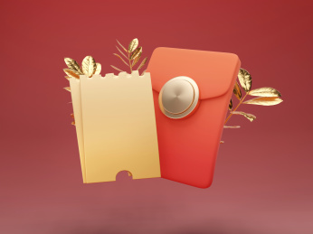 新年节日活动红包优惠券组合素材