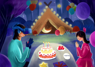 给在天国的女孩过生日