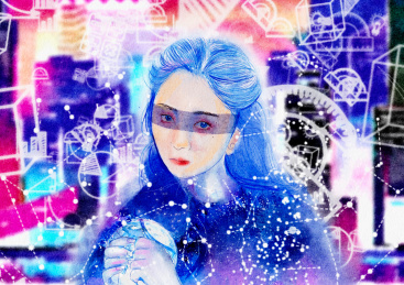 元宇宙科技女孩