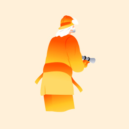 消防员矢量插画