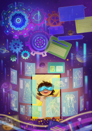 元宇宙眼镜少女换装面板