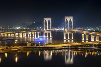 中国澳门城市夜景风光