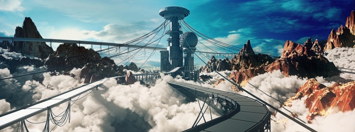 3D云海外太空堡垒