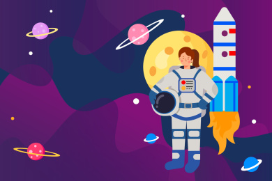 航空航天概念矢量插画