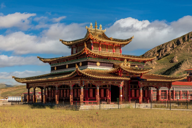 中国青海果洛州玛沁县高原风光