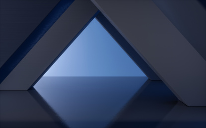 深色空房间地面3D渲染