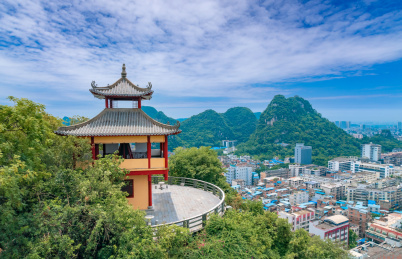 中国广西柳州市驾鹤小桃源风光