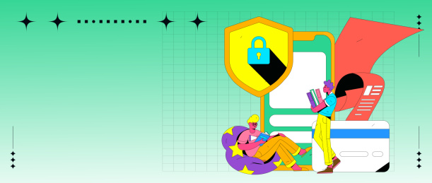 网络支付安全人物扁平矢量概念运营插画