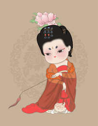 簪花仕女图人物