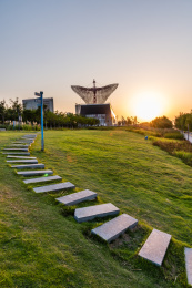 中国安徽宿州三角洲公园的园林绿地建筑