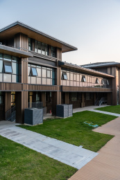 中国安徽宿州三角洲公园的园林绿地建筑