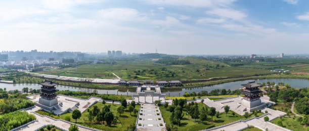 俯瞰中国安徽宿州灵璧钟馗文化园