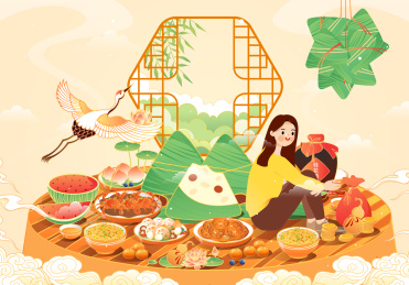 端午节美食插画