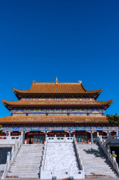 中国内蒙古通辽市奈曼旗的经缘寺胡硕庙大殿