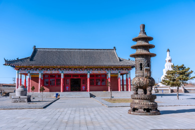 中国内蒙古通辽市奈曼旗的胡硕庙古建筑