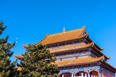 中国内蒙古通辽市奈曼旗的胡硕庙古建筑