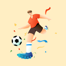 足球运动矢量插画