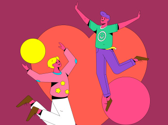 情人节快乐扁平矢量概念运营插画